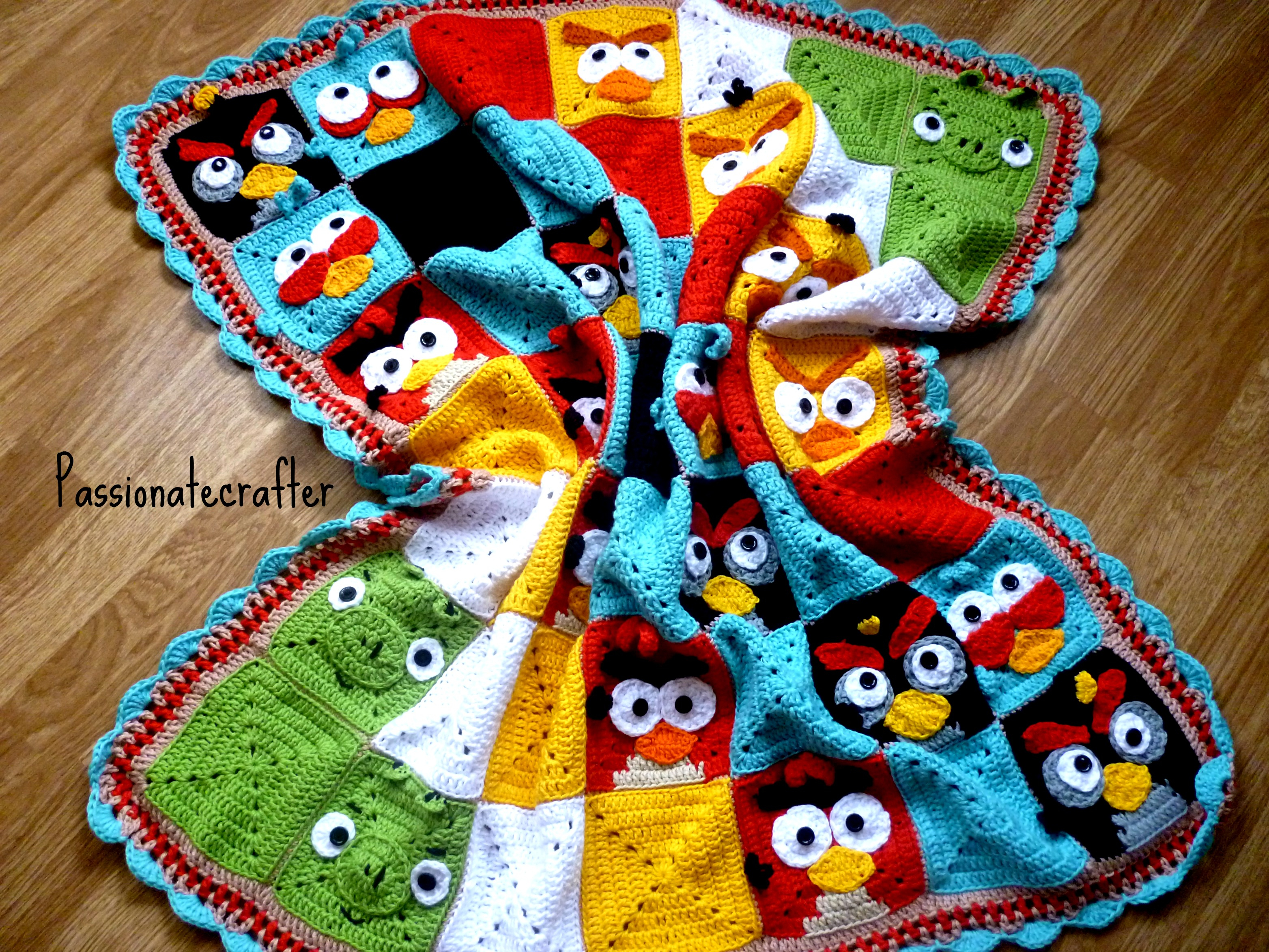 Knitted Bird Pattern Crochet Angry Birds Ba Blanket Free Crochet Pattern