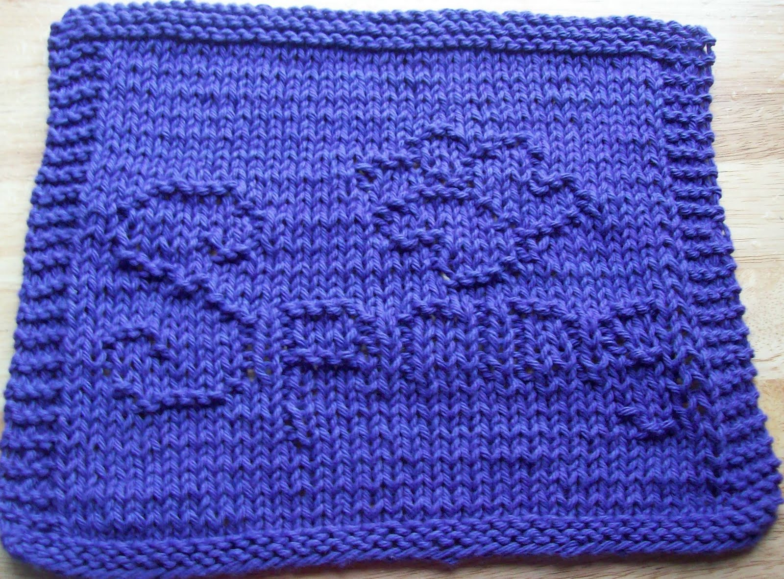 Knitted Butterfly Dishcloth Pattern Digknitty Designs February 2011