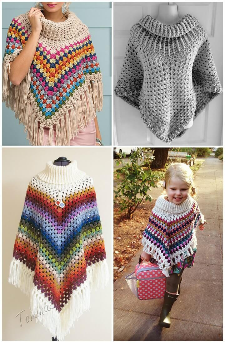 Knitted Capelet Pattern 50 Free Crochet Poncho Patterns For All Diy Crafts