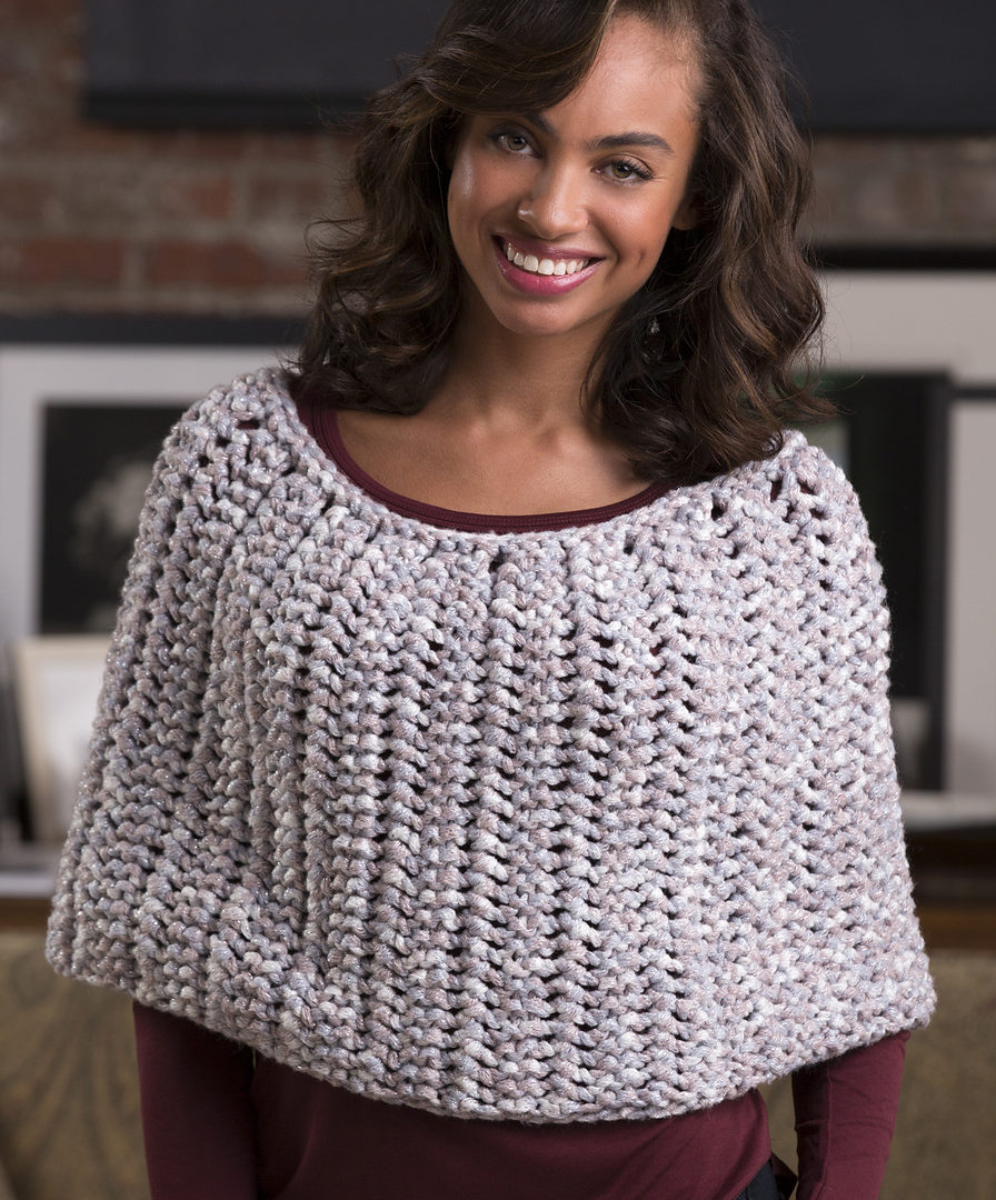 Knitted Capelet Pattern Easy Poncho Knitting Patterns In The Loop Knitting
