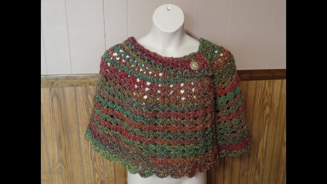 Knitted Capelet Pattern Learn How To Crochet Womans Cozy Capelet Shawl Poncho Crochet Tutorial 256 Dyi