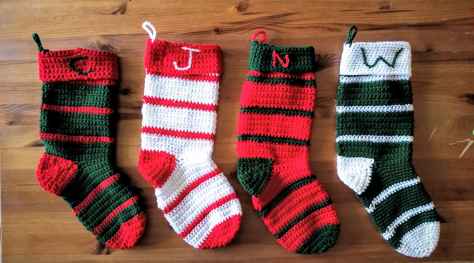 Knitted Christmas Stocking Patterns Personalized Crochet From J Personalized Christmas Stockings