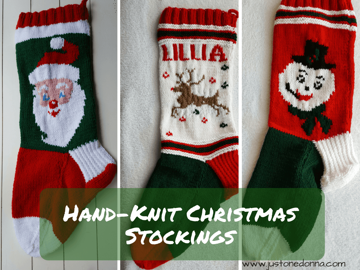 Knitted Christmas Stocking Patterns Personalized Hand Knit Christmas Stockings For Christmas In July Justonedonna