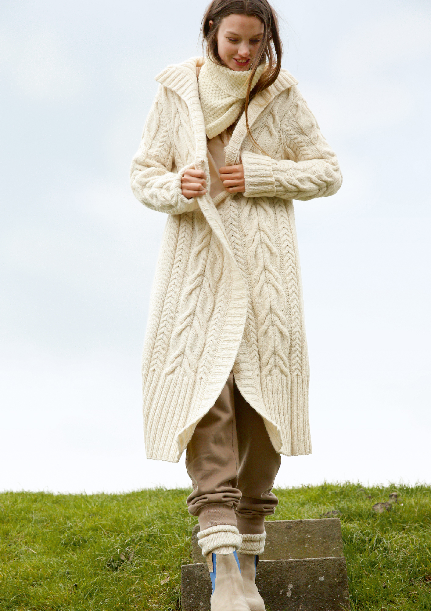 Knitted Coat Patterns Cable Knit Coat