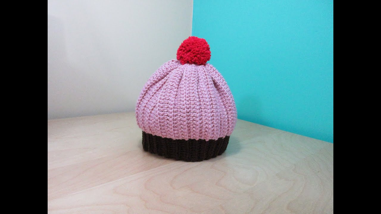 Knitted Cupcake Hat Pattern Crochet Cupcake Adult Hat With Ru Stedman