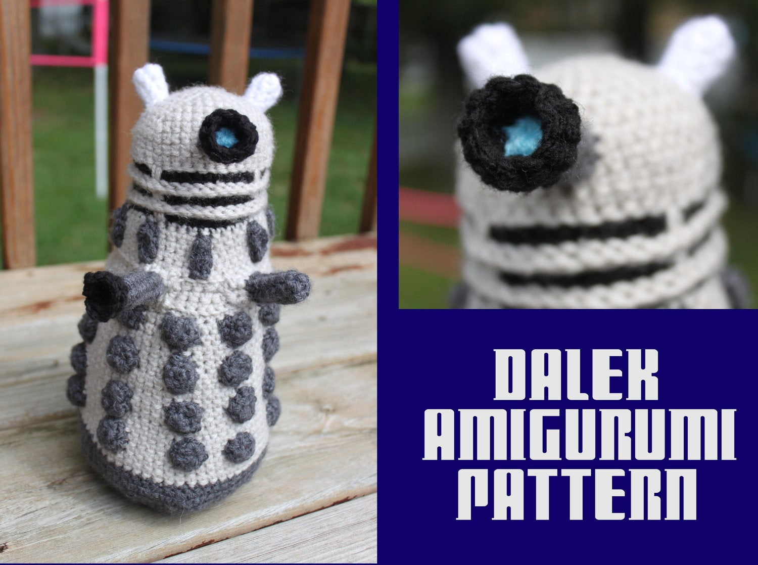 Knitted Dalek Pattern Crochet Pattern Doctor Who Inspired Dalek Amigurumi Pdf Instant Download