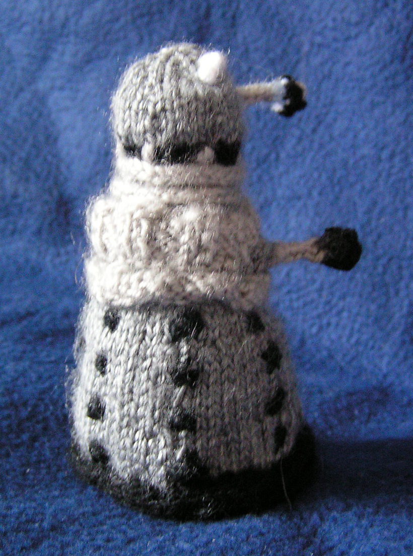 Knitted Dalek Pattern Doctor Who Knitting Patterns In The Loop Knitting