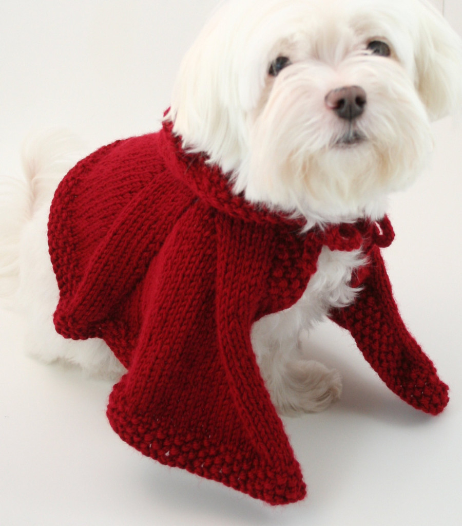 Knitted Dog Coat Pattern Knit Dog Cape Pattern Knit Dog Clothes