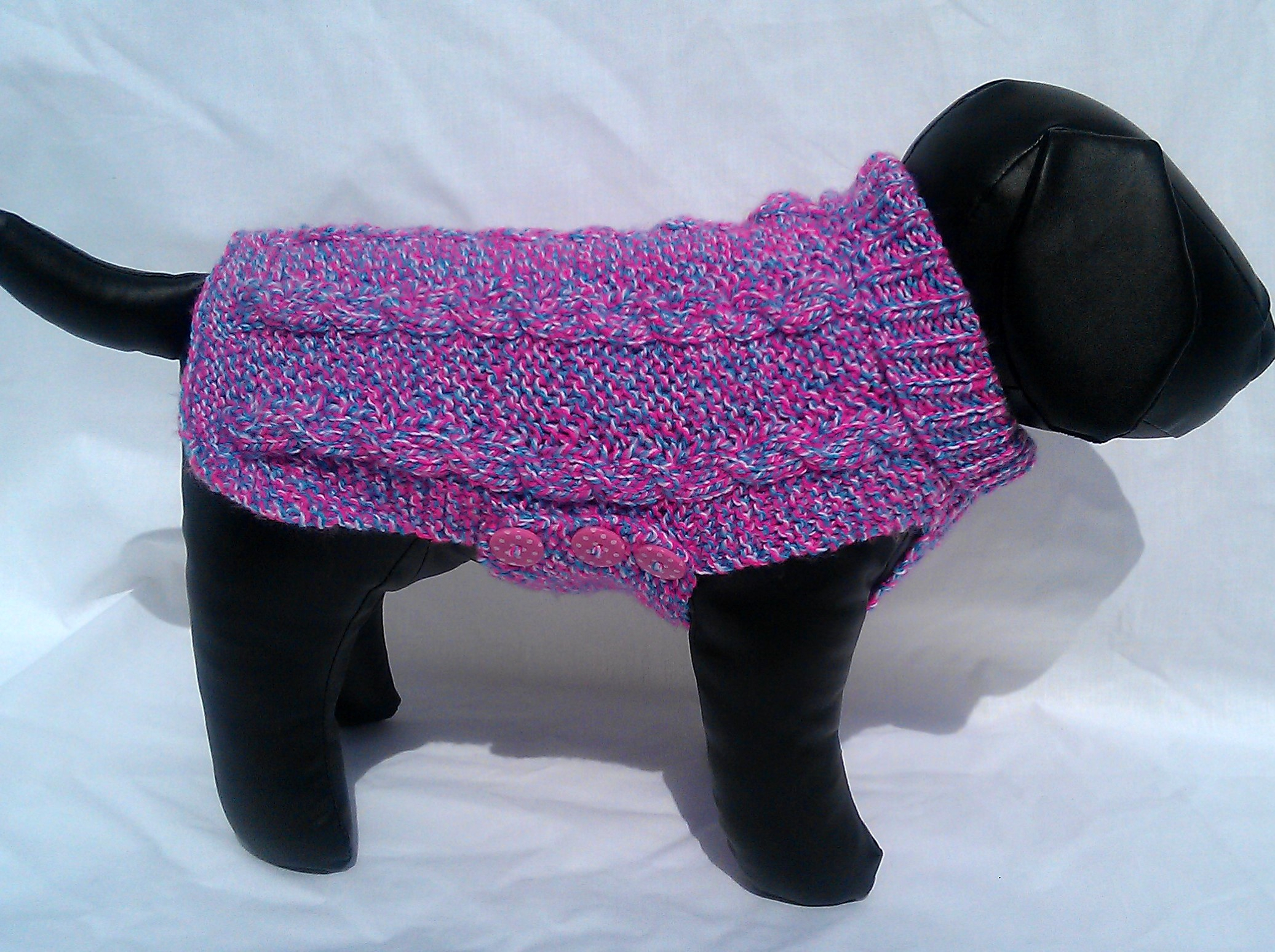 Knitted Dog Coat Pattern Missy Cable Knit Dog Coat