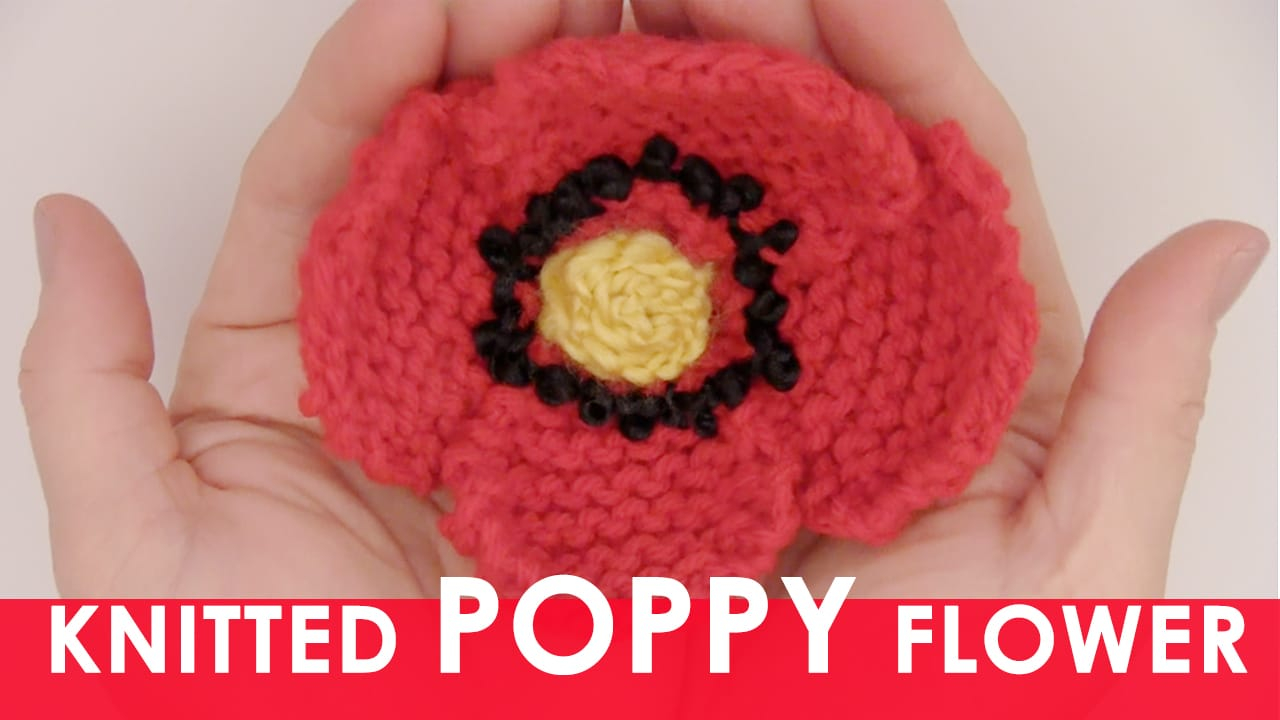 Knitted Flower Patterns Free How To Knit A Poppy Flower Knitting Pattern Studio Knit