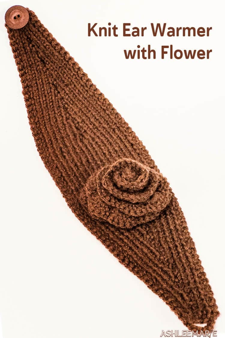 Knitted Flower Patterns Free Knit Ear Warmer Pattern With Flower Crochet Ashlee Marie Real