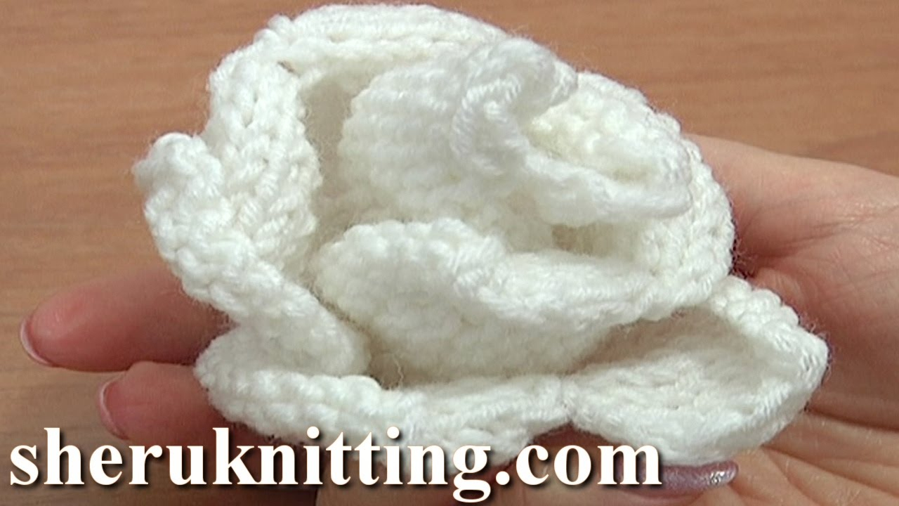 Knitted Flower Patterns Free Knit Rose Flower Pattern Tutorial 13 Patrones Que Hacen Punto De Flores
