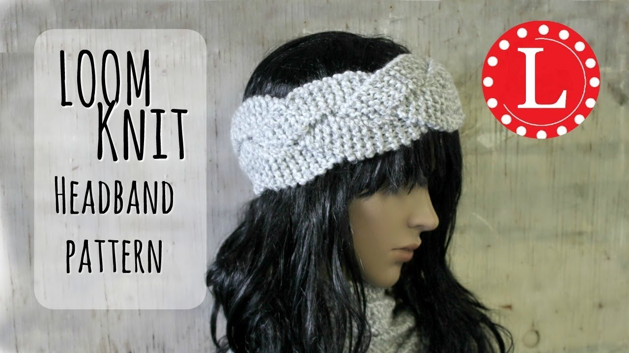 Knitted Headband Patterns With Flower Loom Knit Headband Ear Warmer Round Loom Easy Pattern Project