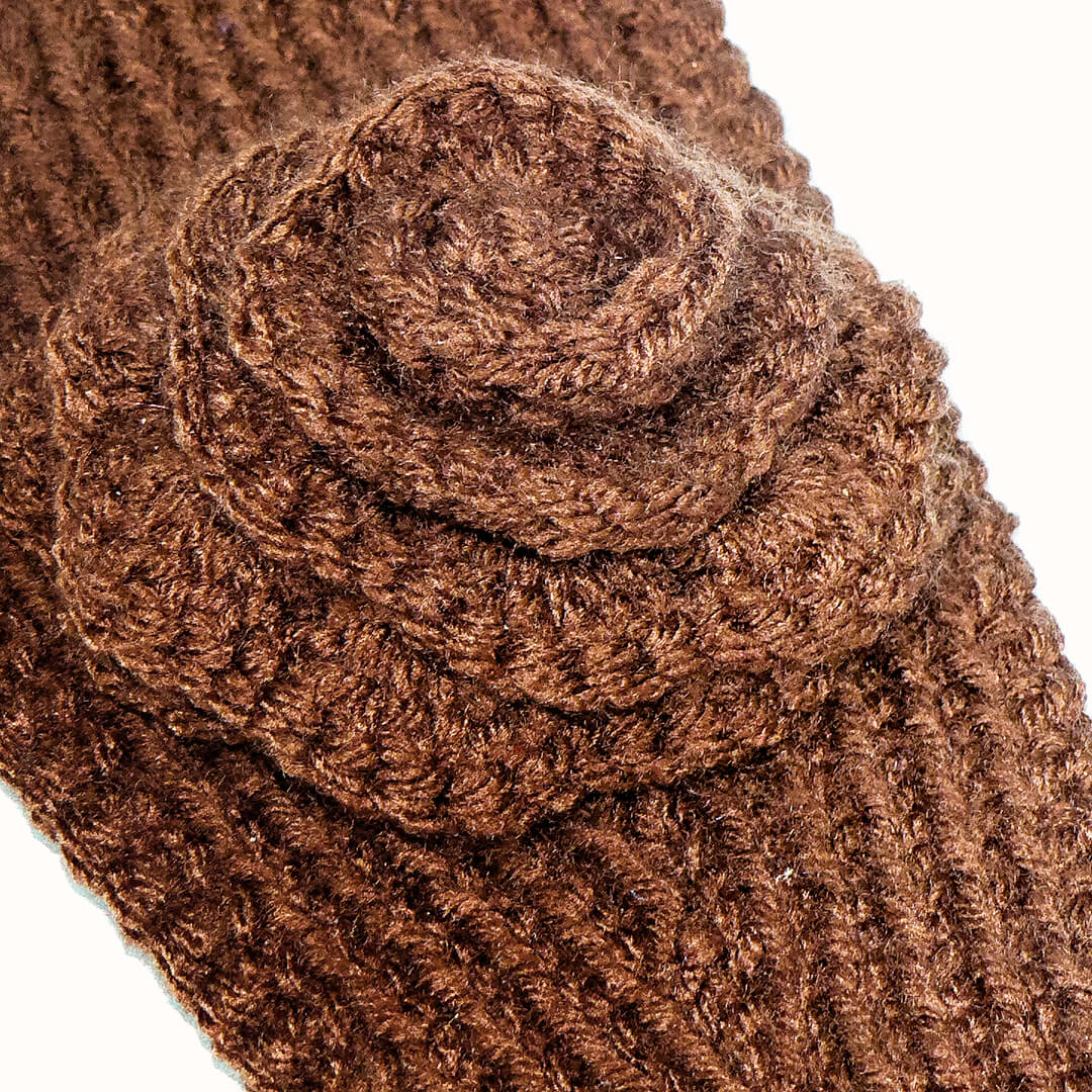 Knitted Headband With Flower Pattern Knit Ear Warmer Pattern With Flower Crochet Ashlee Marie Real