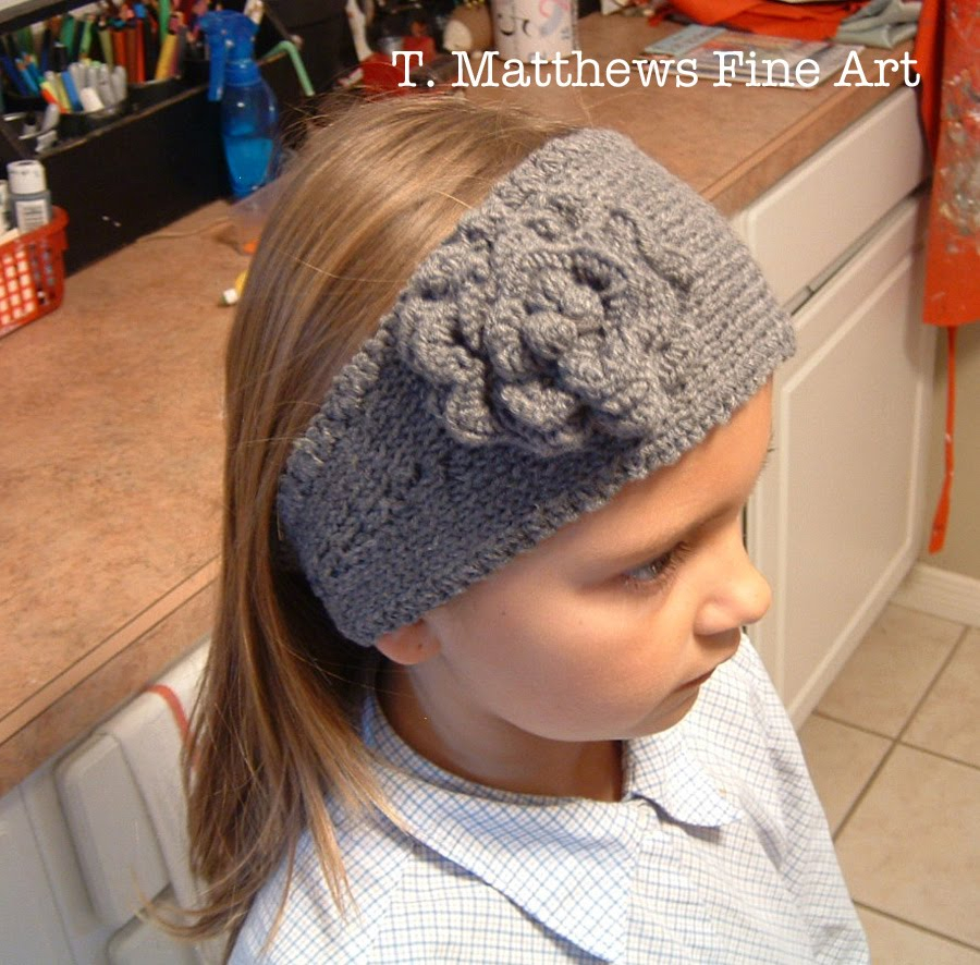 Knitted Headband With Flower Pattern T Matthews Fine Art Free Knitting Pattern Headband Ear Warmer