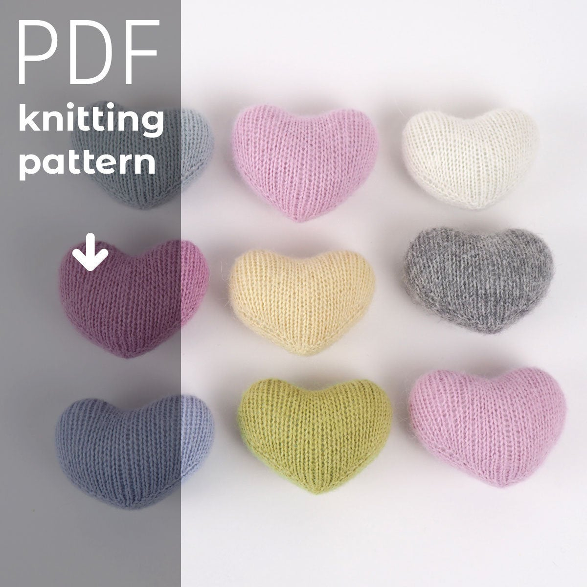 Knitted Heart Pattern Heart Toy Knitting Pattern Knitted Heart Pdf Tutorial Instant Download Newborn Photo Prop Knitted Heart Pdf Pattern Photo Prop Pattern