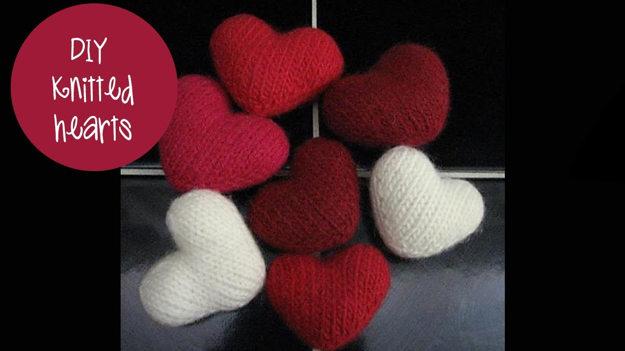 Knitted Heart Pattern Knitting Tutorial Puff Heart