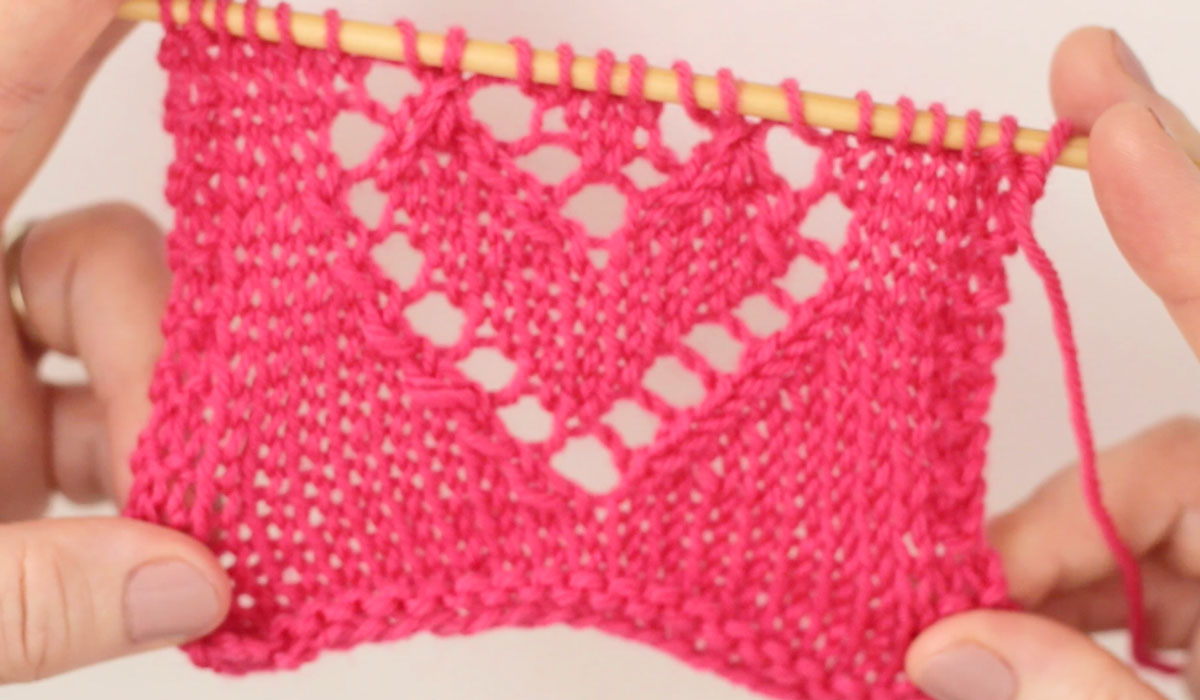 Knitted Heart Pattern Lace Hearts Stitch Knitting Pattern Studio Knit