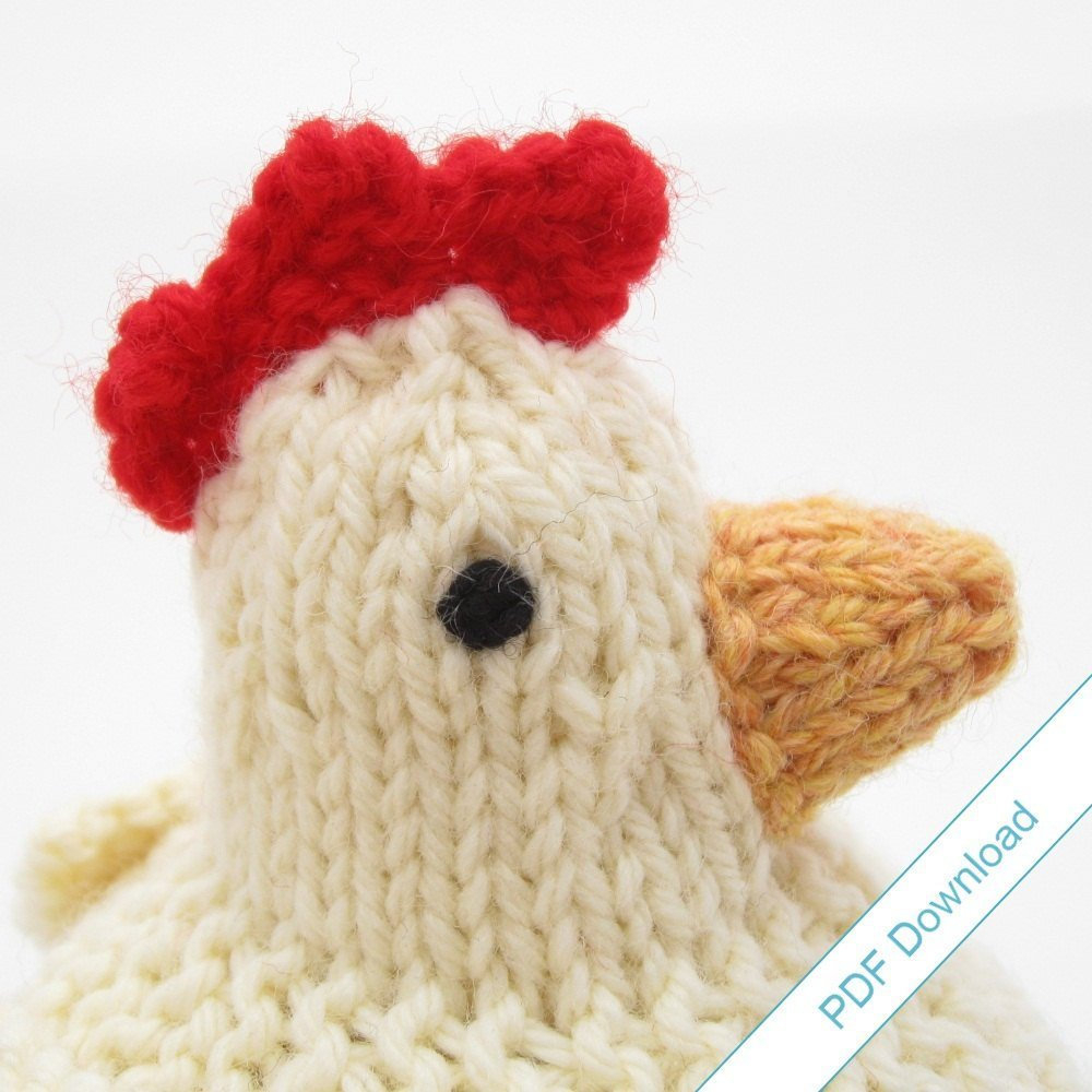 Knitted Hen Pattern Knitting Pattern Pdf Knit Your Own Mother Hen