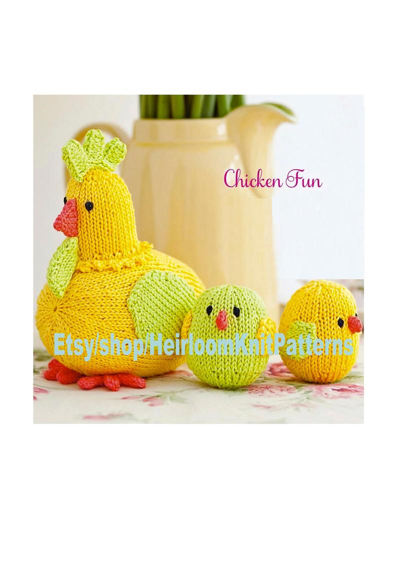 Knitted Hen Pattern Mother Hen And Chicks Knitting Pattern Pdf Easter Decor Farm Animal Ba Child Toy Dk 8ply Knitting Pattern Instant Download Pdf 166