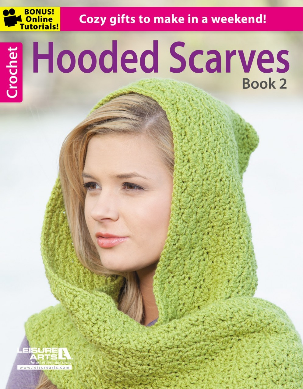 Knitted Hooded Scarf With Pockets Pattern Video Tutorials