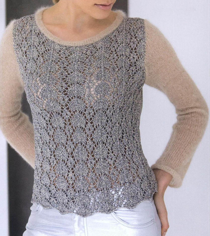 Knitted Jacket Patterns Free Free Knitting Pattern Lace Pullover