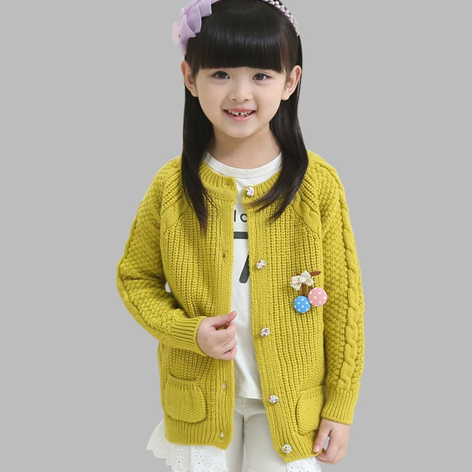 Knitted Jacket Patterns Teenage Girls Sweater Causal Lace Girls Knitted Sweater 6 8 10 12 Kids Outerwear Spring Autumn Kids Clothes