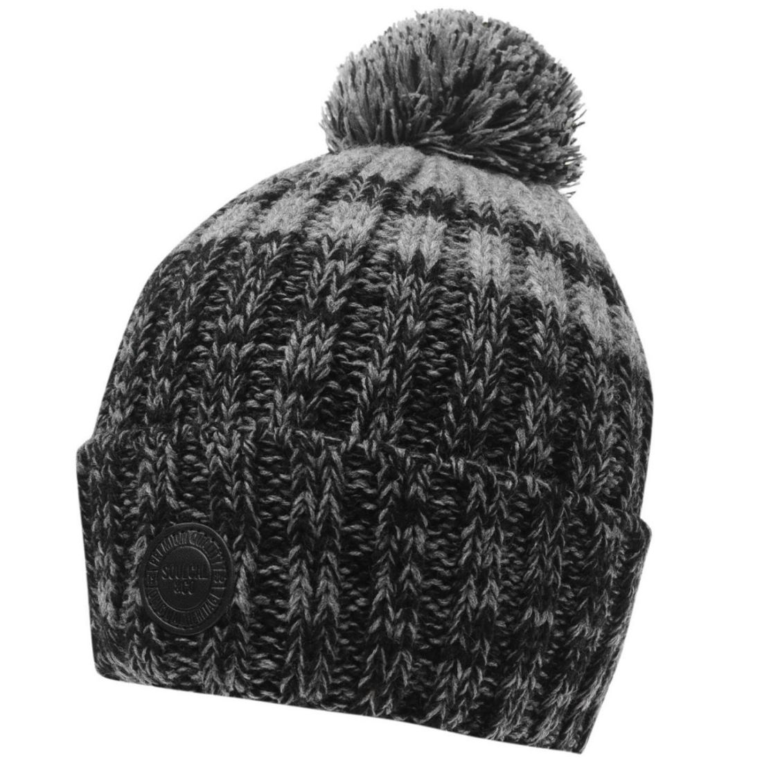 Knitted Mens Hat Patterns Details About Soulcal Mens Alutu Hat Bobble Pattern Knitted