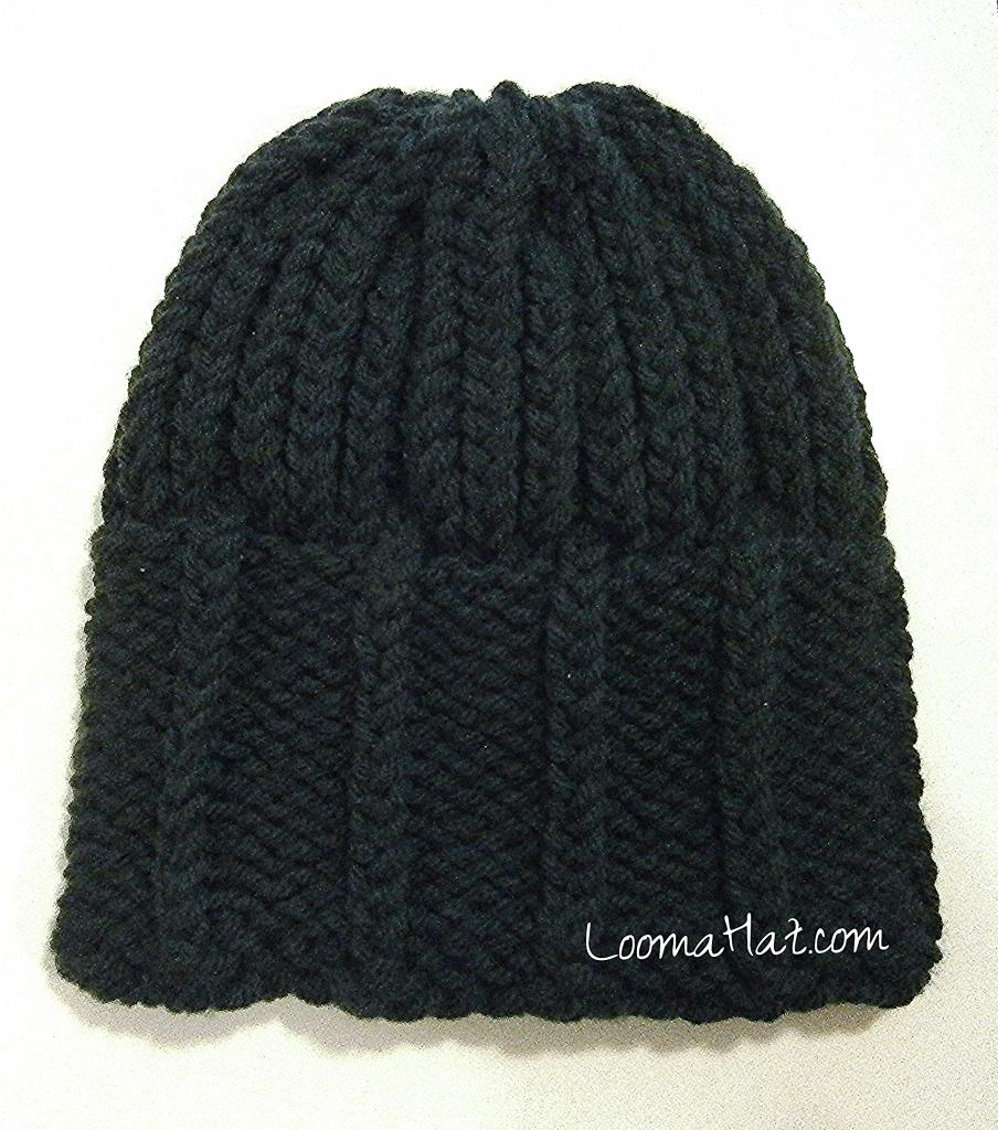 Knitted Mens Hat Patterns Mens Knit Hat On A Round Knitting Loom