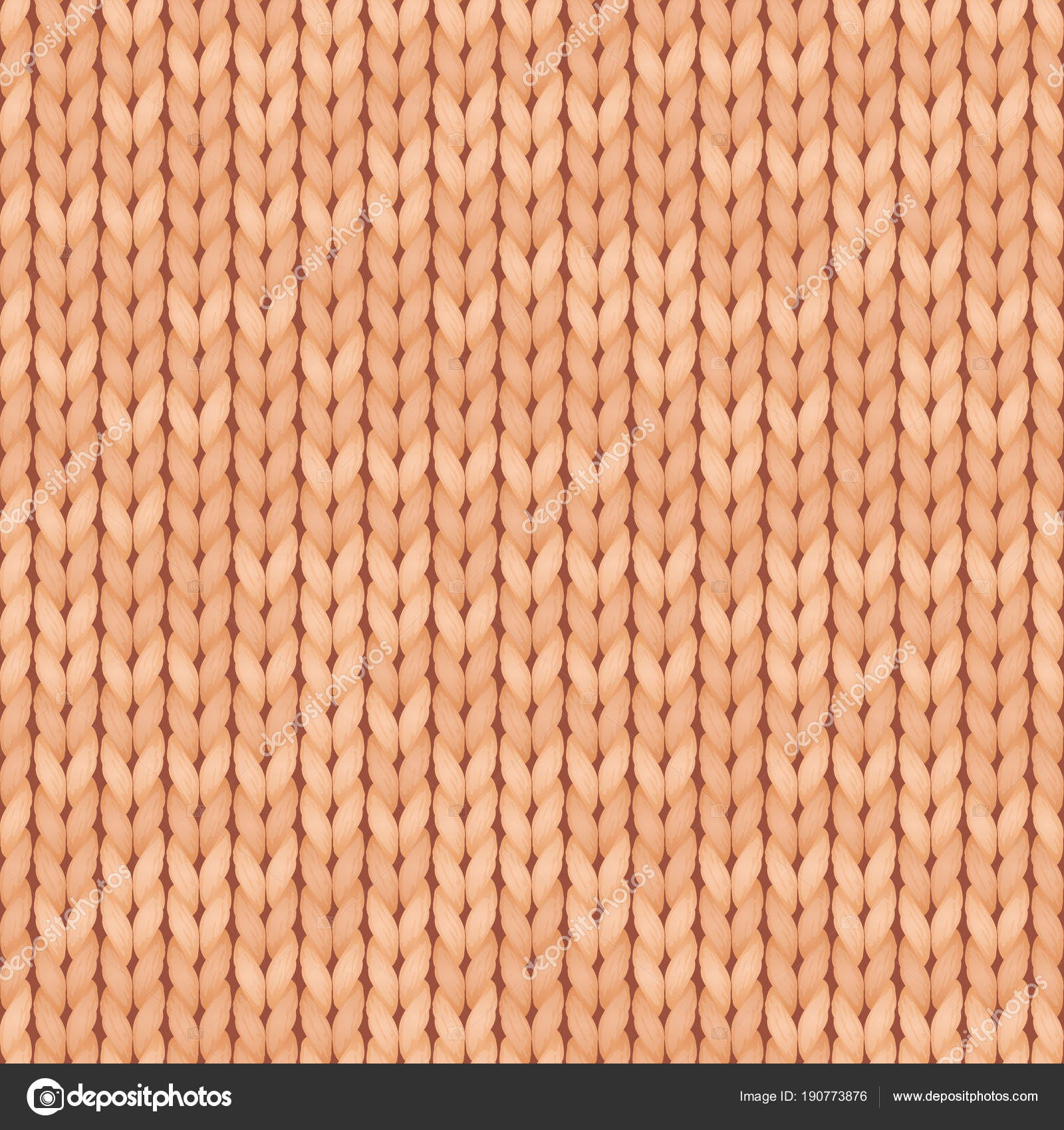 Knitted Pattern Beige Realistic Simple Knit Texture Seamless Pattern Seamless