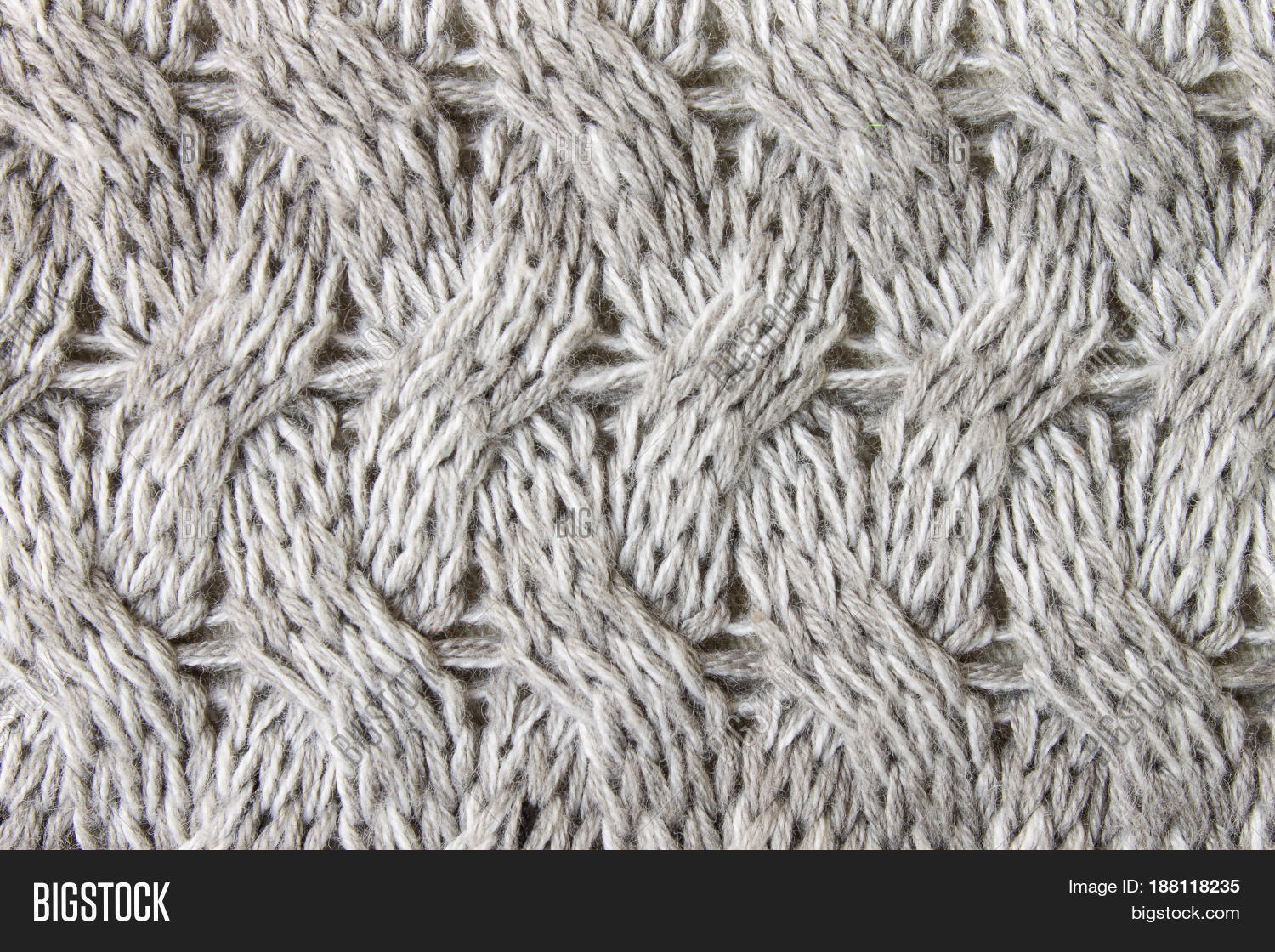 Knitted Pattern Gray Knitting Fabric Image Photo Free Trial Bigstock