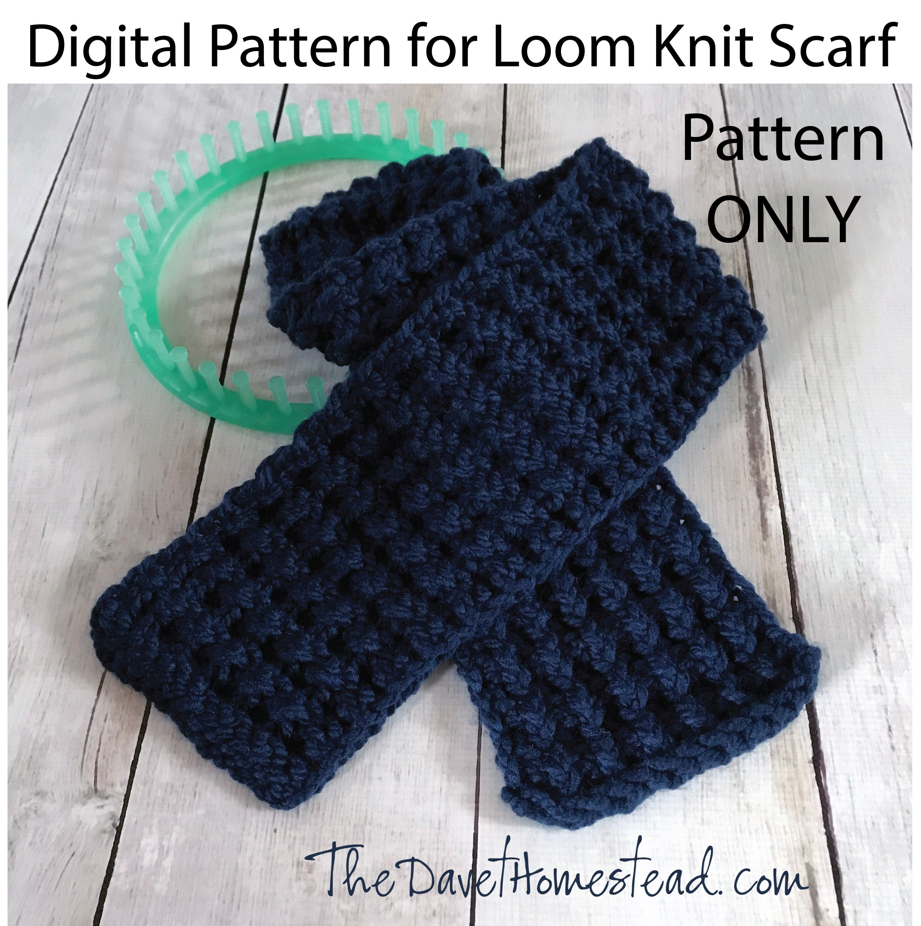 Knitted Pattern Hurdle Stitch Scarf Loom Knitted Pattern And Video Tutorial