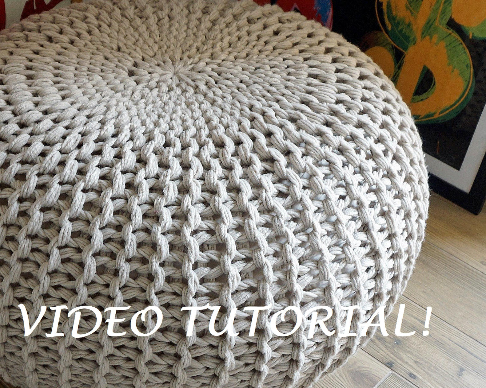 Knitted Pattern Knitting Pattern Knitted Pouf Pattern Poof Knitting Ottoman Footstool Home Decor Pillow Bean Bag Pouffe Floor Cushion Medium And Large
