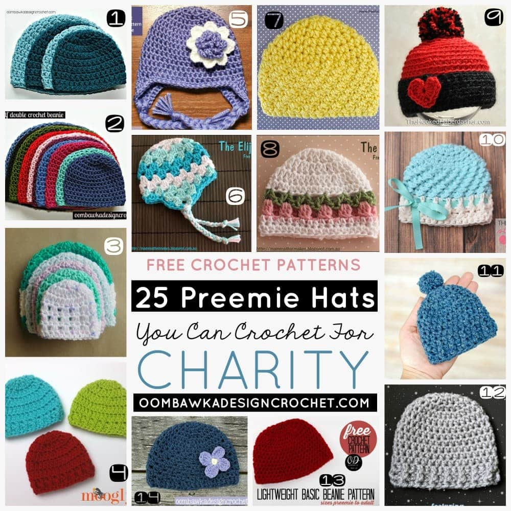 Knitted Preemie Hat Patterns 25 Preemie Hats You Can Crochet For Charity Oombawka Design Crochet