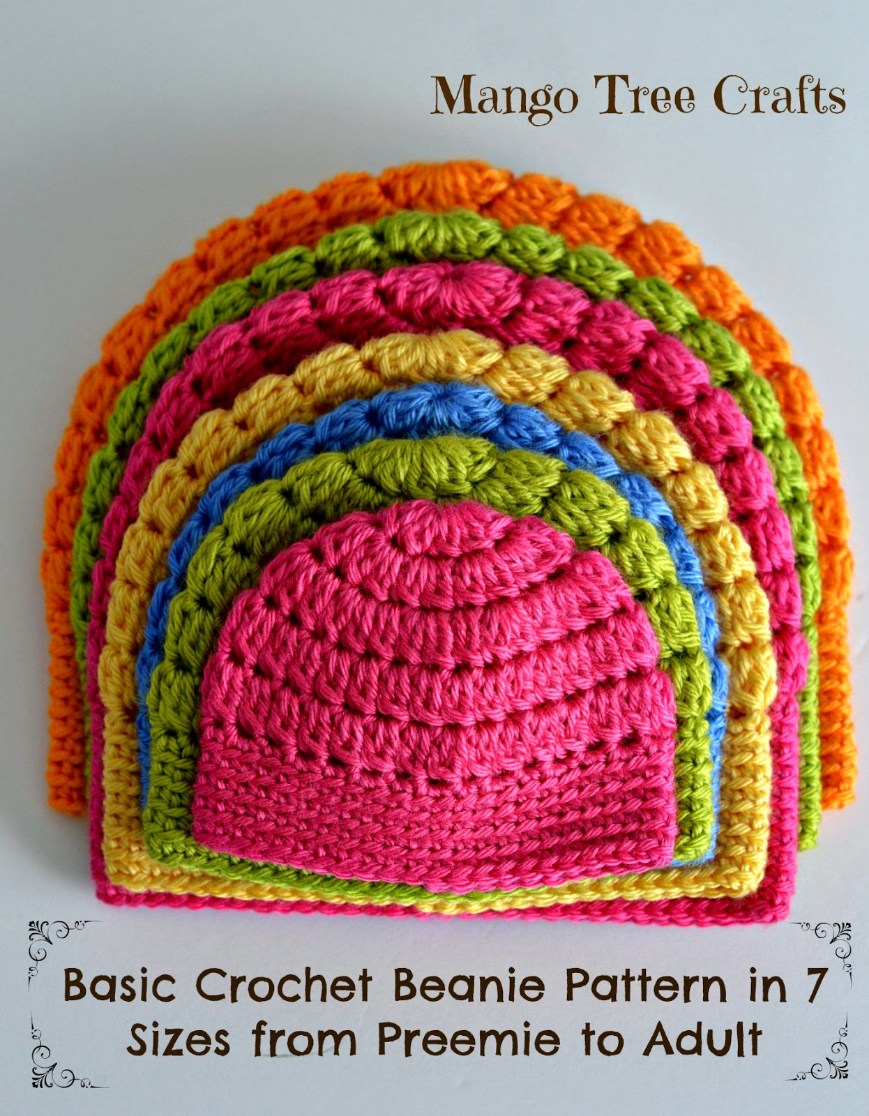 Knitted Preemie Hat Patterns Free Basic Beanie Crochet Pattern All Sizes