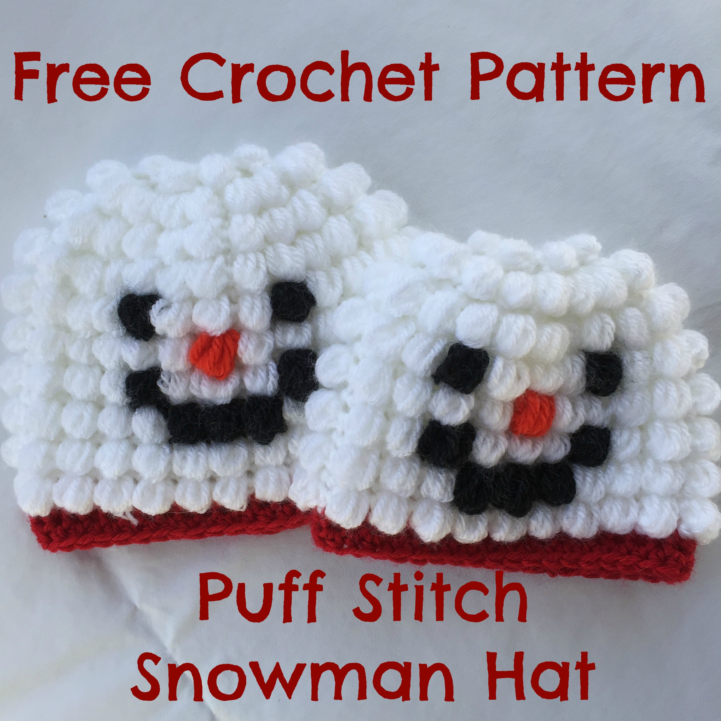 Knitted Preemie Hat Patterns Free Crochet Pattern Puff Stitch Snowman Hat Preemie Through