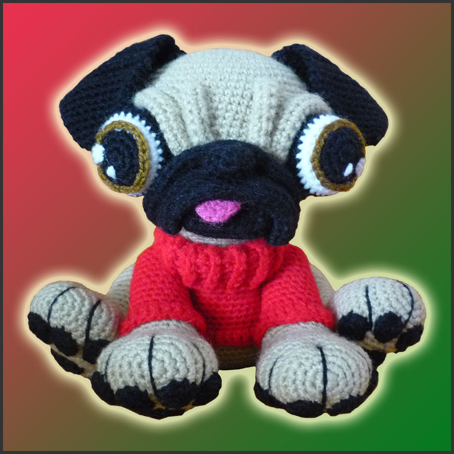 Knitted Pug Pattern Barry The Pug Amigurumi Pattern
