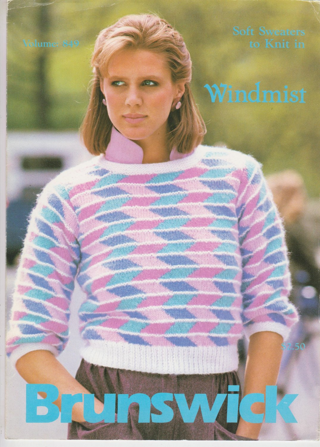 Knitted Pullover Sweater Patterns Brunswick 1983 Knitting Pattern Leaflet Volume 849 To Knit Pullover