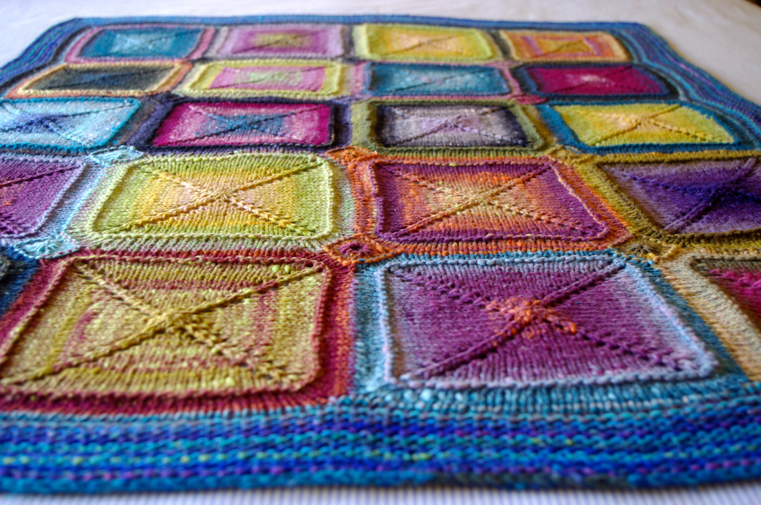 Knitted Quilt Block Patterns Knitting Blankets And A Pattern For Mitred Squares Knit As You Go