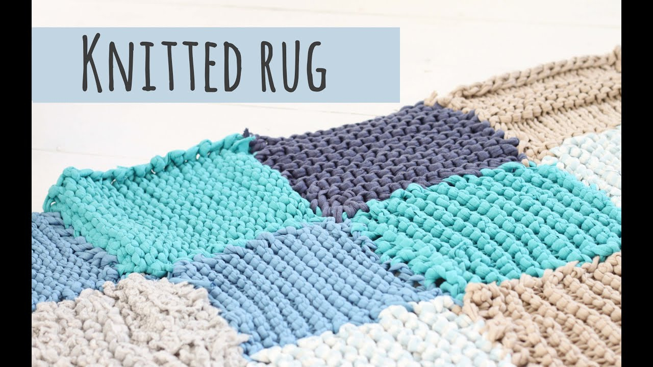 Knitted Rugs Patterns Free Knitted Rug Tutorial Make Your Own Rug