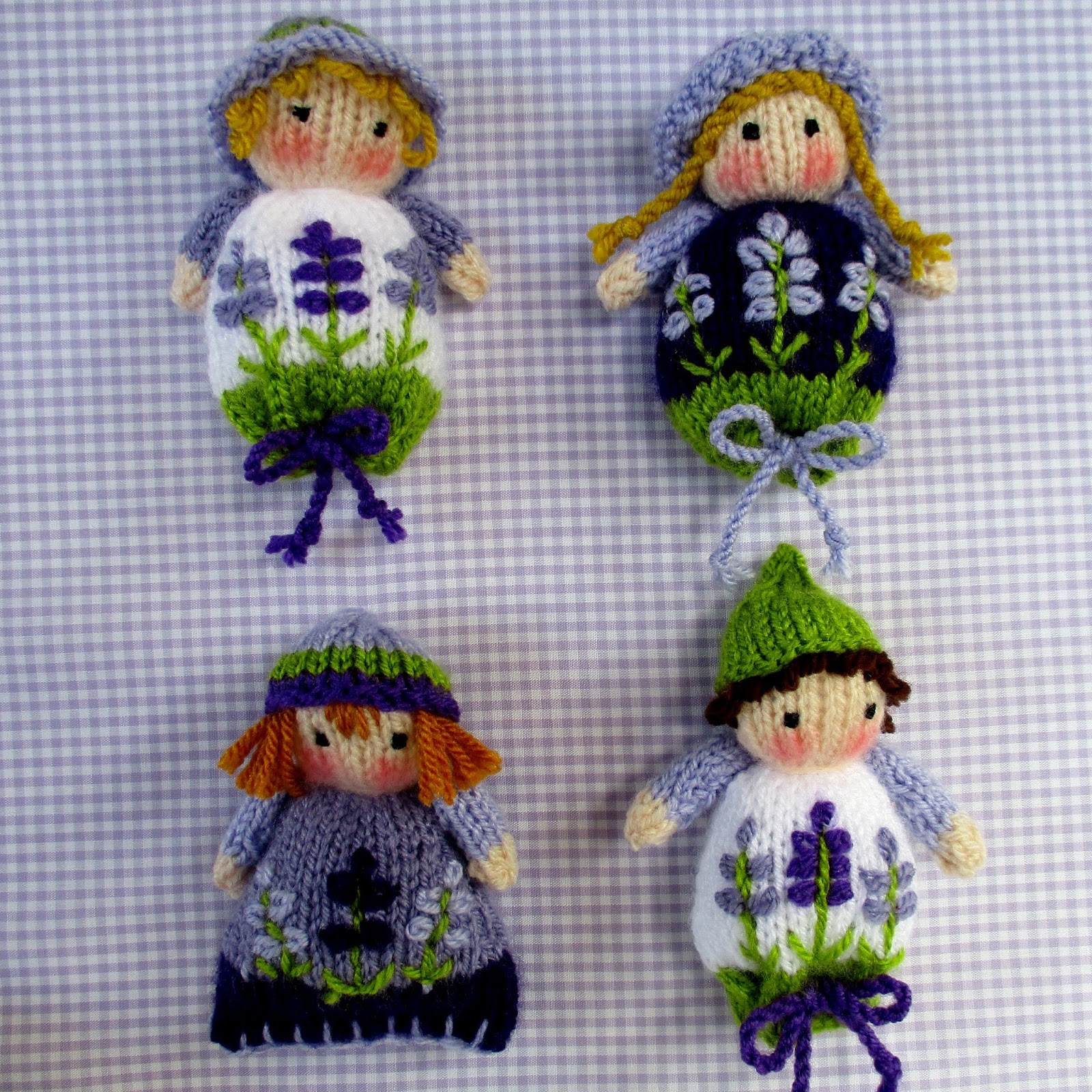 Knitted Sachet Pattern Flutter Patch Lavender Sachet Dolls