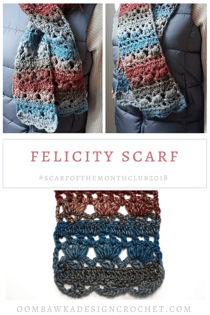 Knitted Scarf Patterns Pinterest Felicity Scarf Pattern Scarf Of The Month Club August 2018
