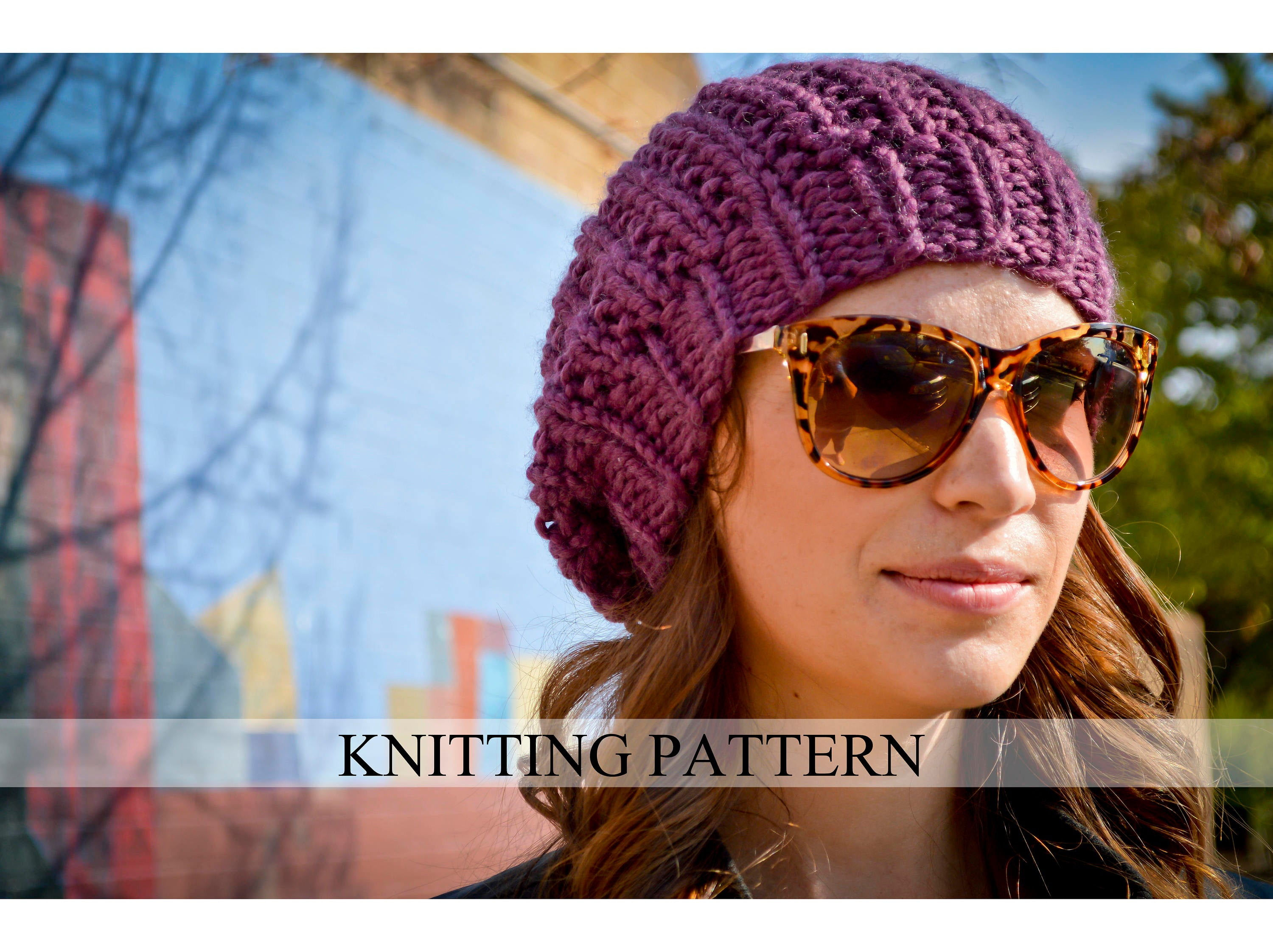 Knitted Slouchy Hat Pattern Knit Hat Pattern Knitting Pattern Slouchy Beret Knitted Slouchy Hat Pattern Knit Slouchy Hat Pattern Womens Hand Knit Hat Pattern