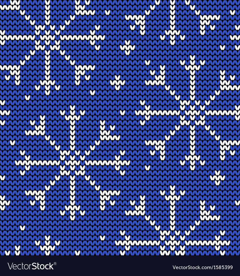 Knitted Snowflake Pattern Knitted Seamless Winter Pattern With Snowflakes
