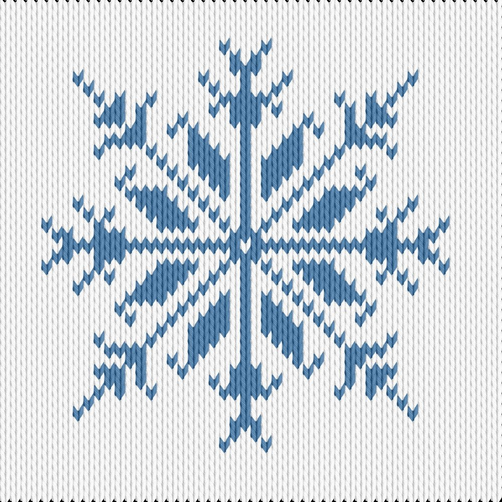 Knitted Snowflake Pattern Knitting Motif And Knitting Chart Snowflake Designed Mara