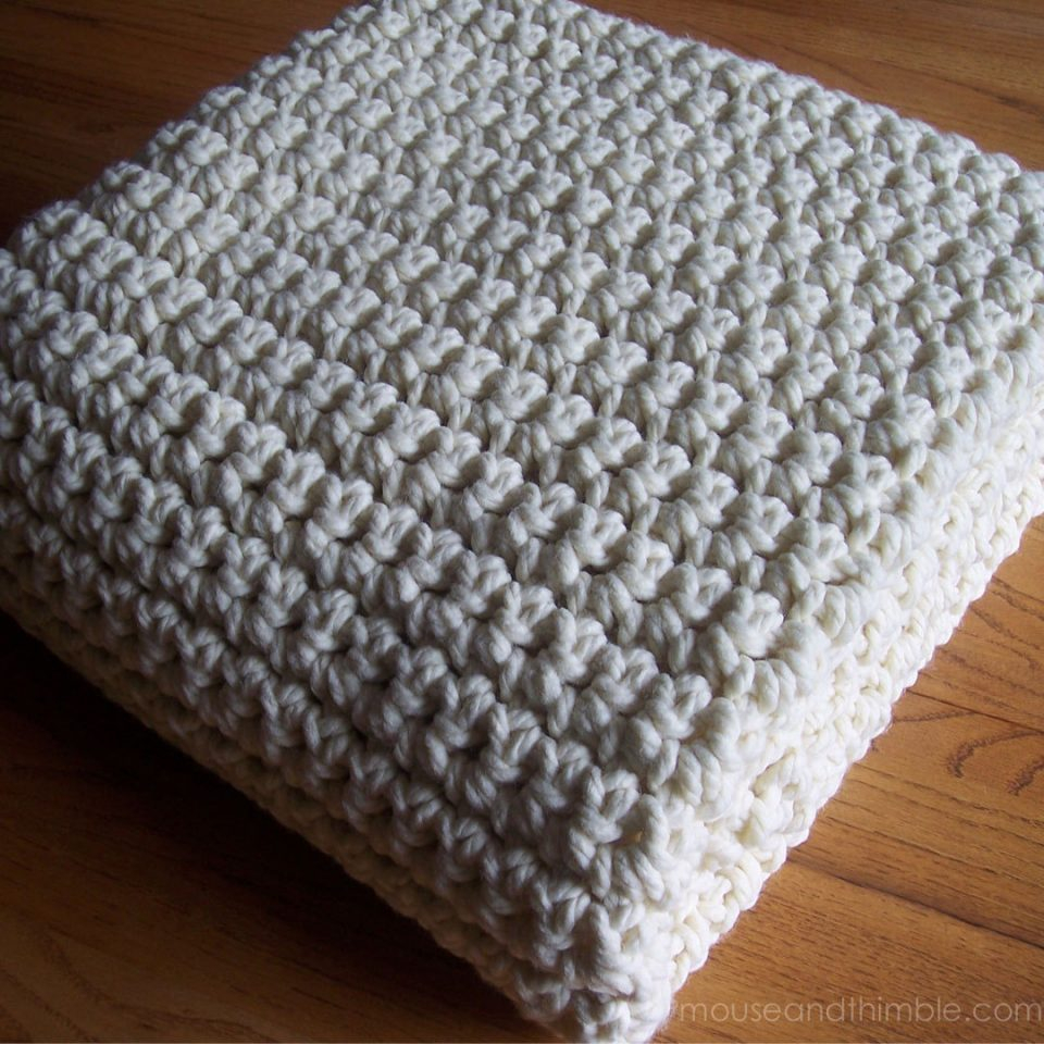 Knitted Squares Patterns Free Crochet Pattern Quick Easy Extra Large Chunky Afghan Wool Ba