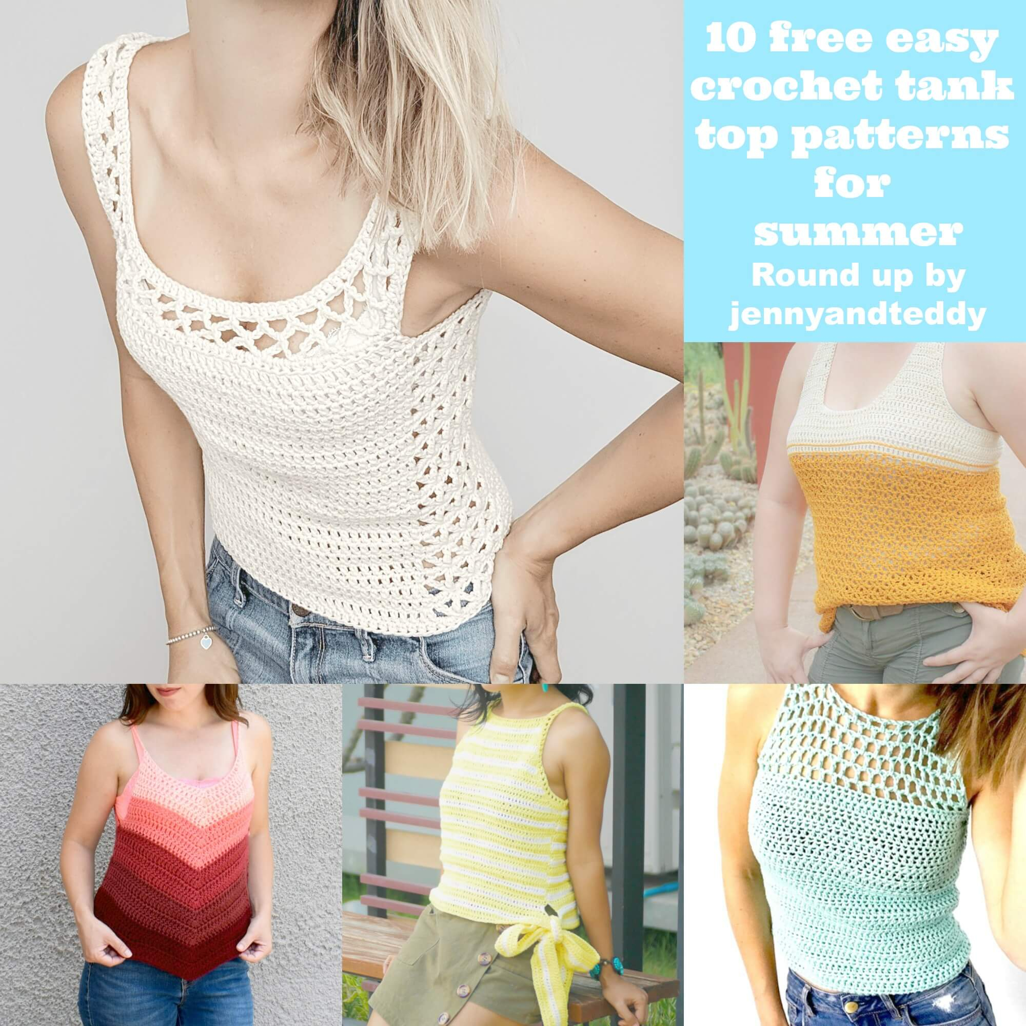 Knitted Tank Top Patterns 10 Free Easy Crochet Tank Top Patterns For Summer