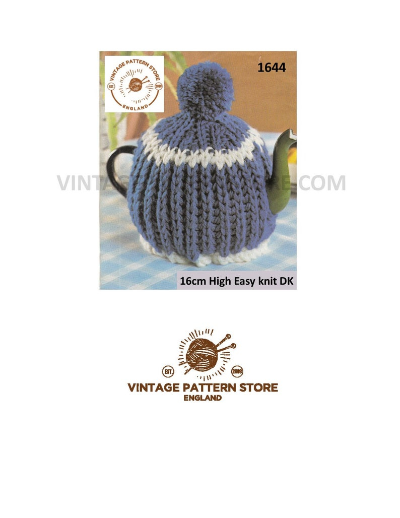 Knitted Tea Cosy Pattern Easy 80s Tea Cosy Knitting Pattern Easy To Knit Ribbed Tea Cosy Pattern Dk Tea Cosy Patterns Vintage Tea Cosy Pattern Pdf Download 1644