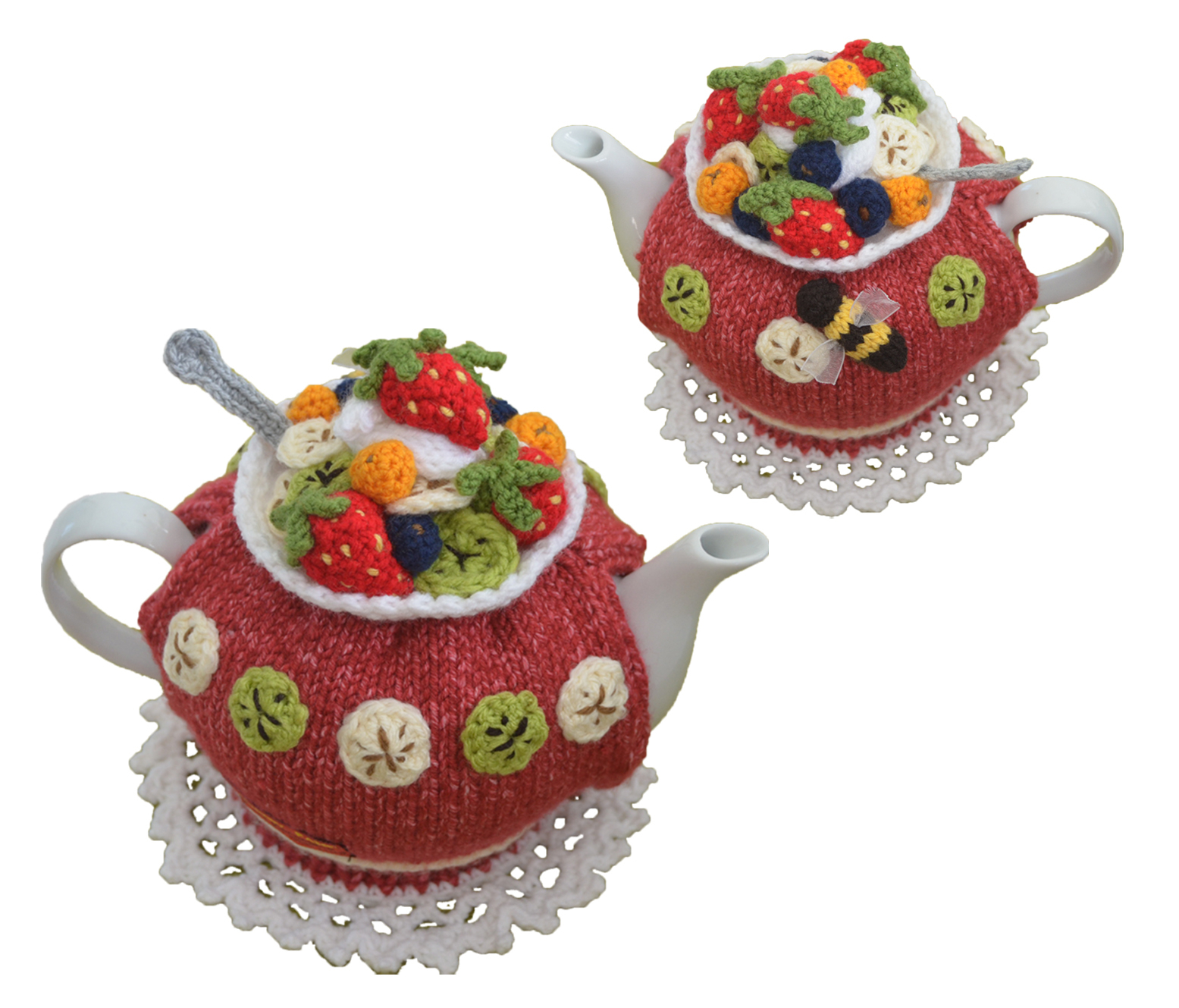 Knitted Tea Cosy Pattern Easy Fruit Salad Tea Cozy Pattern