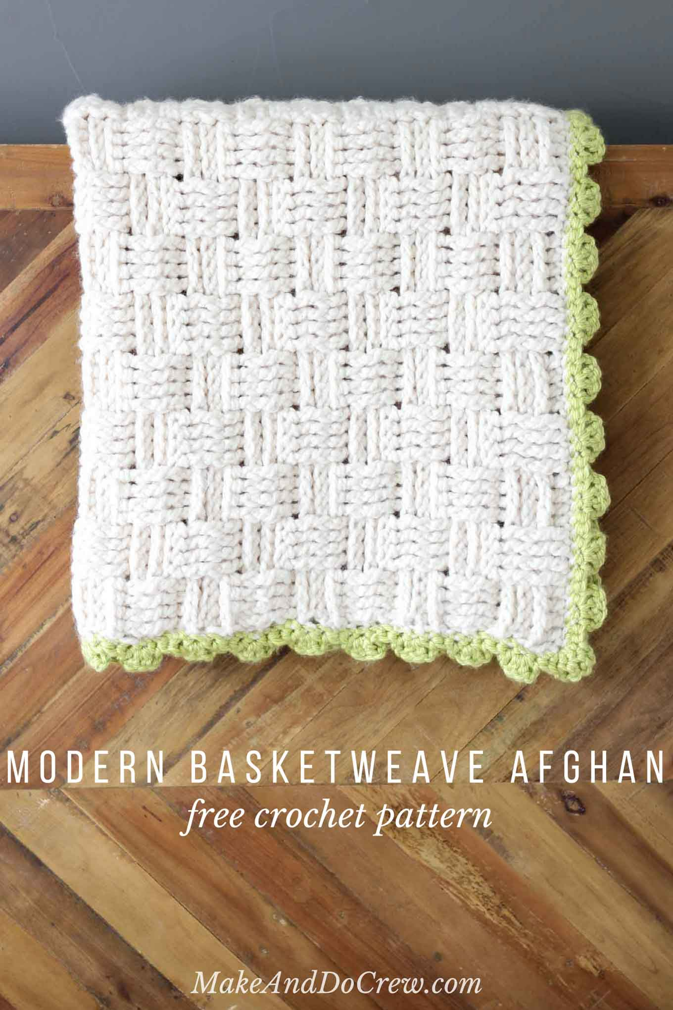 Knitting Afghan Patterns Free Modern Crochet Basket Weave Blanket Free Pattern
